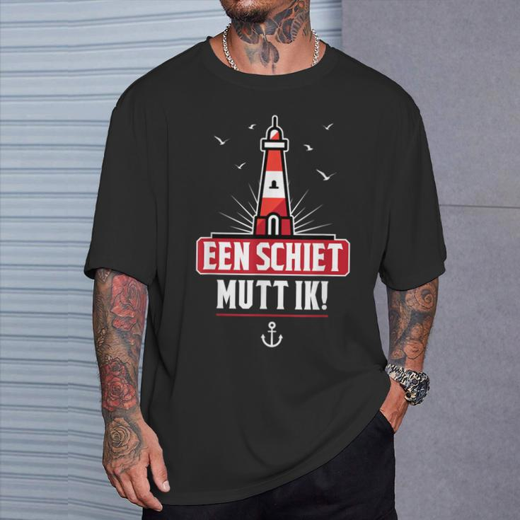 Een Schiet Mutt Ik Norddeutsch Norden Flat German T-Shirt Geschenke für Ihn
