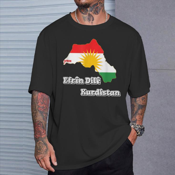 Efrin Dile Kurdistane T-Shirt Geschenke für Ihn