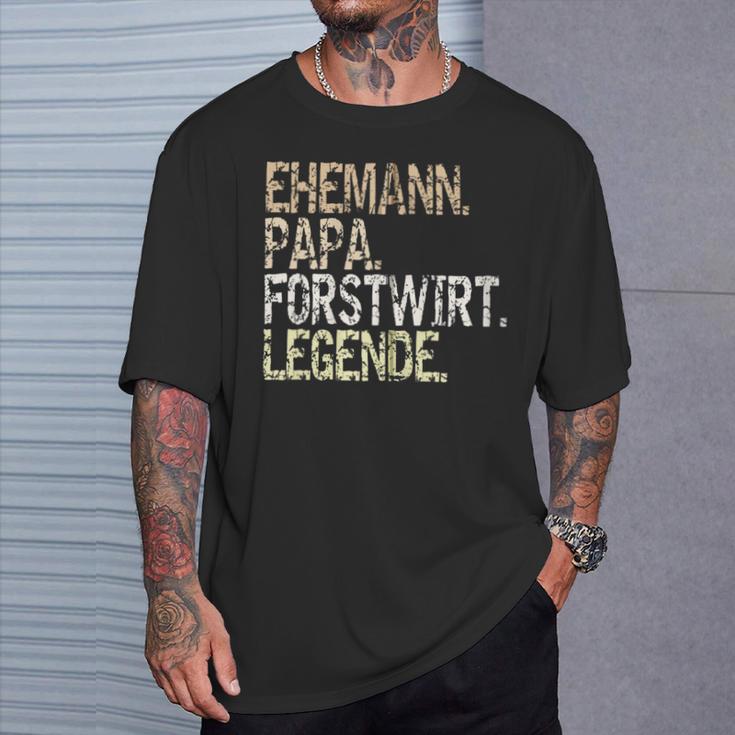 Ehemann Papa Forstwirt Legende Förster Waldarbeiter Outfit Kapuzenjacke T-Shirt Geschenke für Ihn