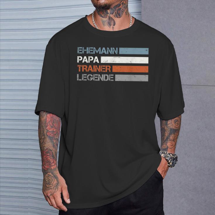 Ehemann Papa Witze Bester Trainer Breitensport Sporttrainer T-Shirt Geschenke für Ihn