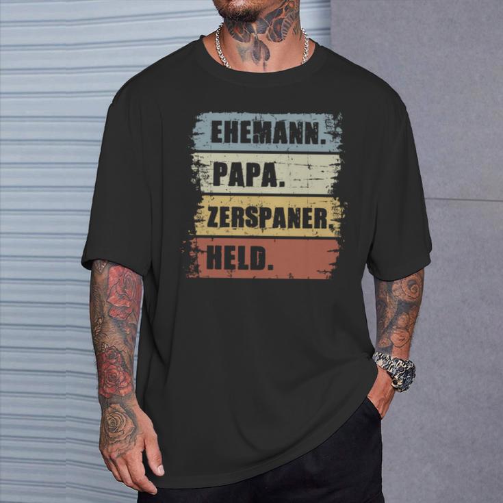 Ehemann Papa Zerspaner Held Zerspanungsmechanikeratertag T-Shirt Geschenke für Ihn