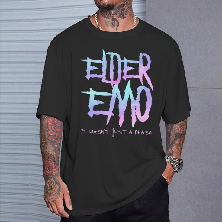 Elder Emo It Wasn't Just A Phase Emo Goth T-Shirt Gifts for Him