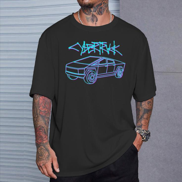 Electric Cyber Pick-Up Truck Full Self-Driving Autopilot T-Shirt Gifts for Him