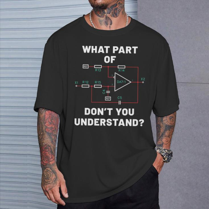 Electronic Diagram Electrical Engineer T-Shirt Gifts for Him