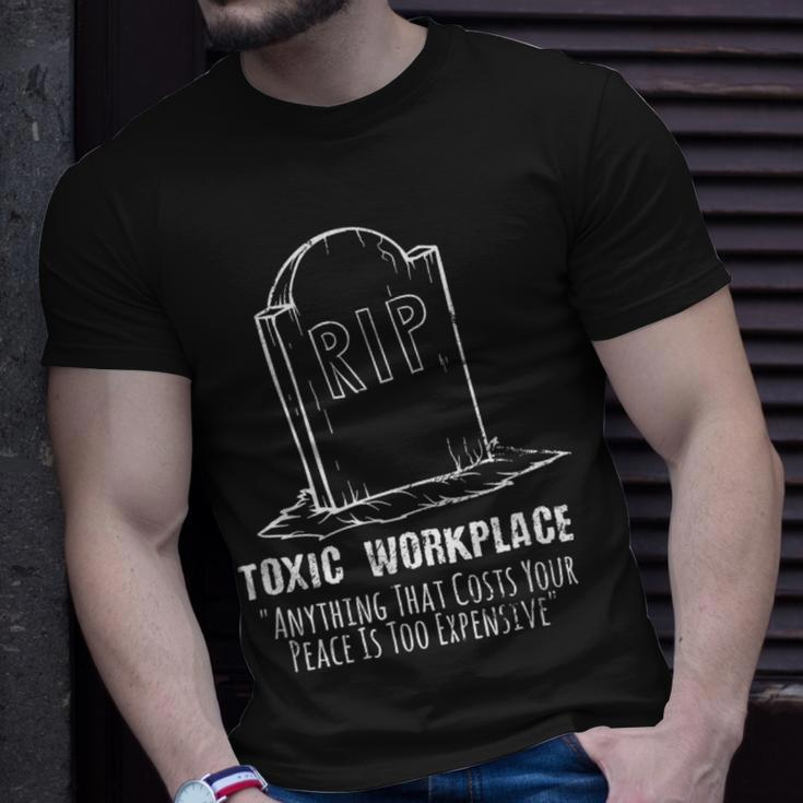 Employment Rest In Peace Job Rip Toxic Workplace Resignation T-Shirt Gifts for Him