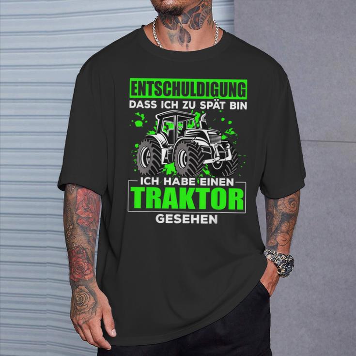 Entschuldigung Zu Spät Ich Habe Einen Traktor Gesehen T-Shirt Geschenke für Ihn