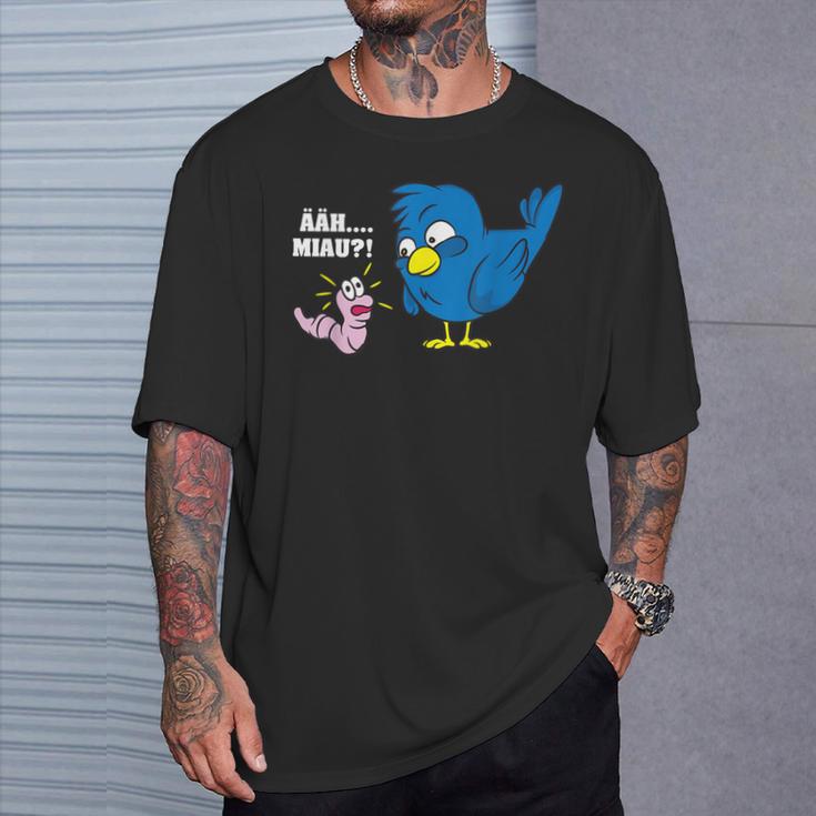 Erh Meow Bird And Worm Joke T-Shirt Geschenke für Ihn