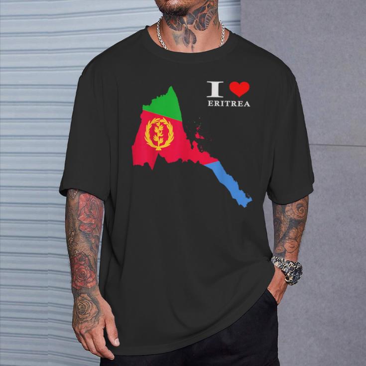 Eritrean Map Flag T-Shirt Geschenke für Ihn