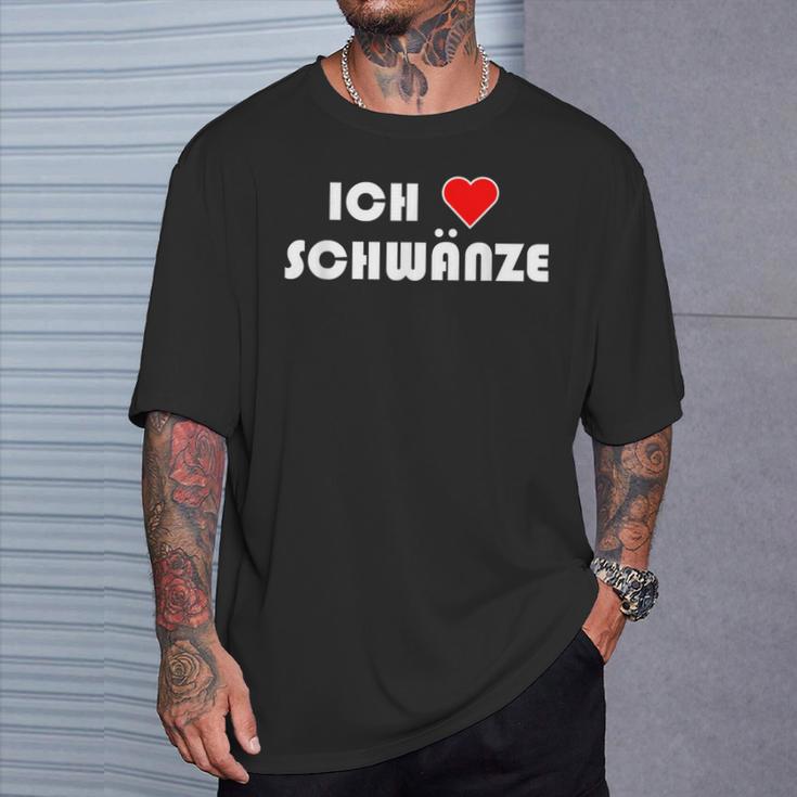 Erotic Ich Schwanze I Love Cocks T-Shirt Geschenke für Ihn