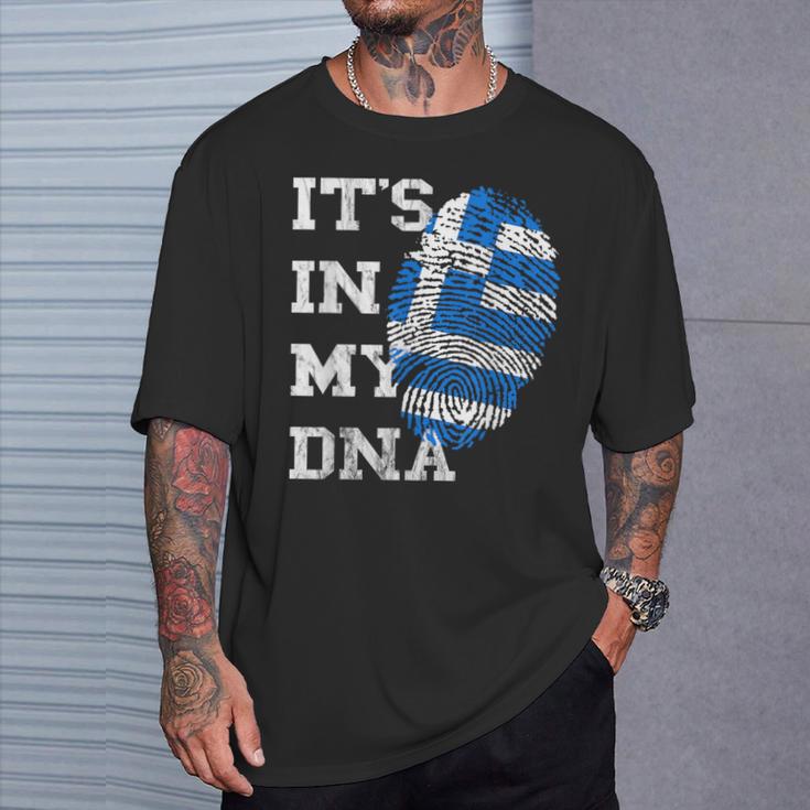 Es Ist In My Dna Greek Genetics Greek Roots T-Shirt Geschenke für Ihn