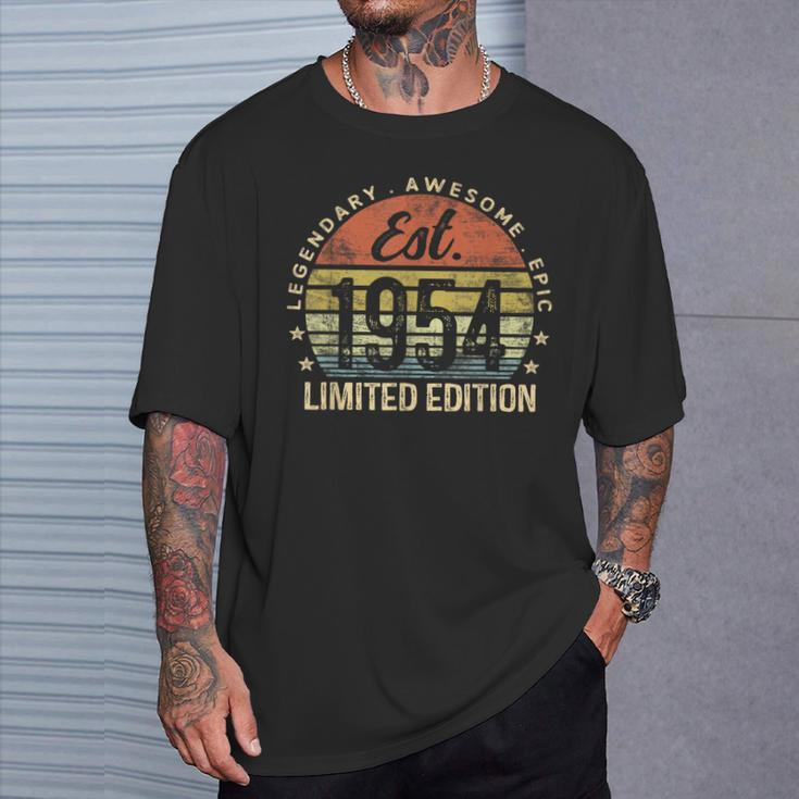 Est 1954 Limited Edition 70Th Birthday Vintage 70 Year Old T-Shirt Gifts for Him