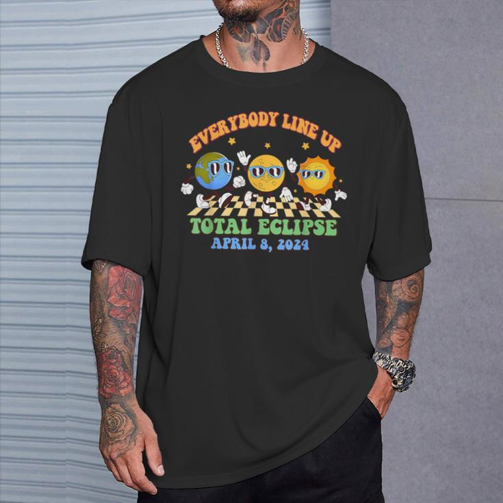 Everybody Line Up Solar Eclipse 2024 Total Solar Eclipse T-Shirt Gifts for Him
