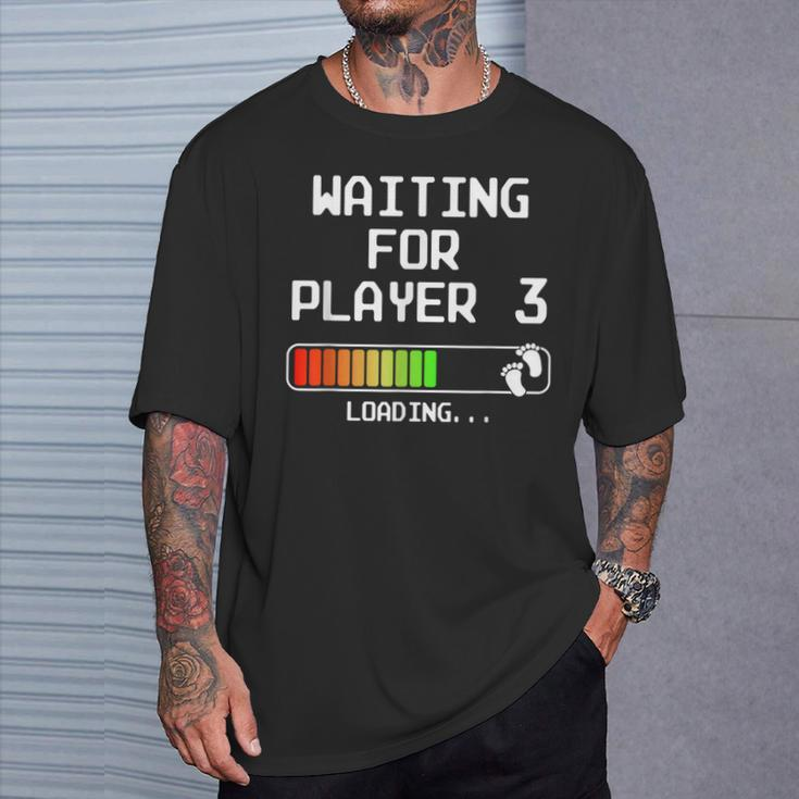Expectant Dad To Be Gamer Pregnancy Announcement Player 3 T-Shirt Gifts for Him