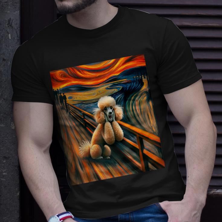 Expressionist Artsy Poodle Dog Artistic Poodle T-Shirt Gifts for Him