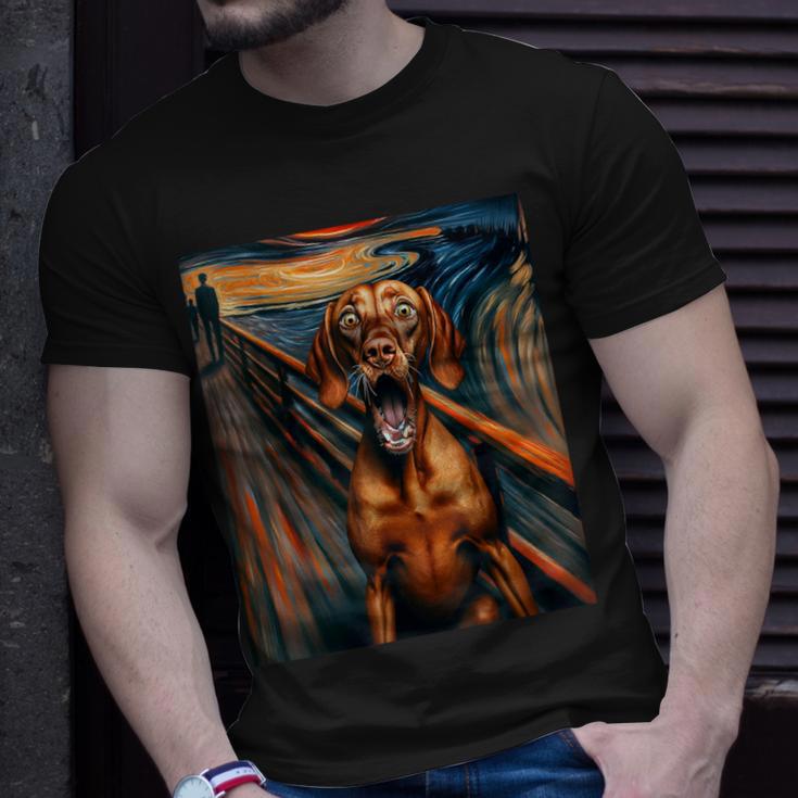 Expressionist Artsy Vizsla Dog Artistic Vizsla T-Shirt Gifts for Him