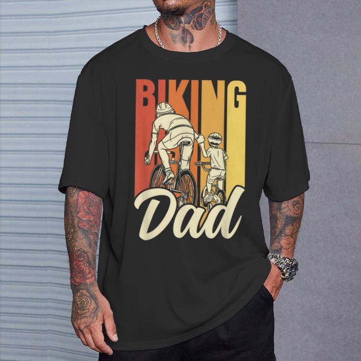 Fahrradfahrenderater Radfahren Radfahrer Fahrrad Papa Papi T-Shirt Geschenke für Ihn