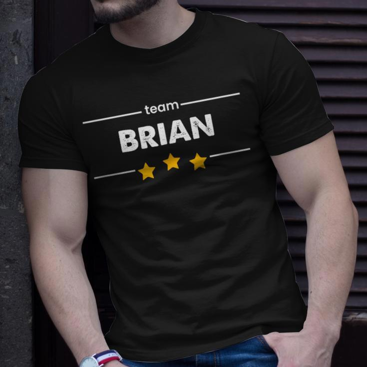 Family Name Surname Or First Name Team Brian T-Shirt Gifts for Him