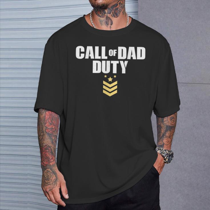 Fathers Day Call Of Dad Duty T-Shirt Gifts for Him