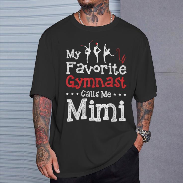 My Favorite Gymnast Calls Me Mimi Gymnastics T-Shirt Gifts for Him