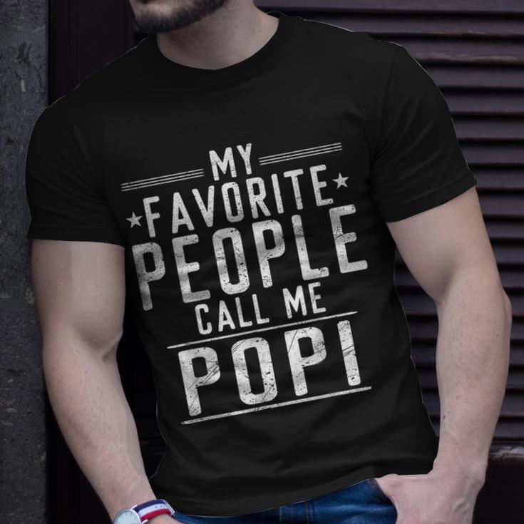 My Favorite People Call Me Popi Grandpa Father's Day T-Shirt Gifts for Him