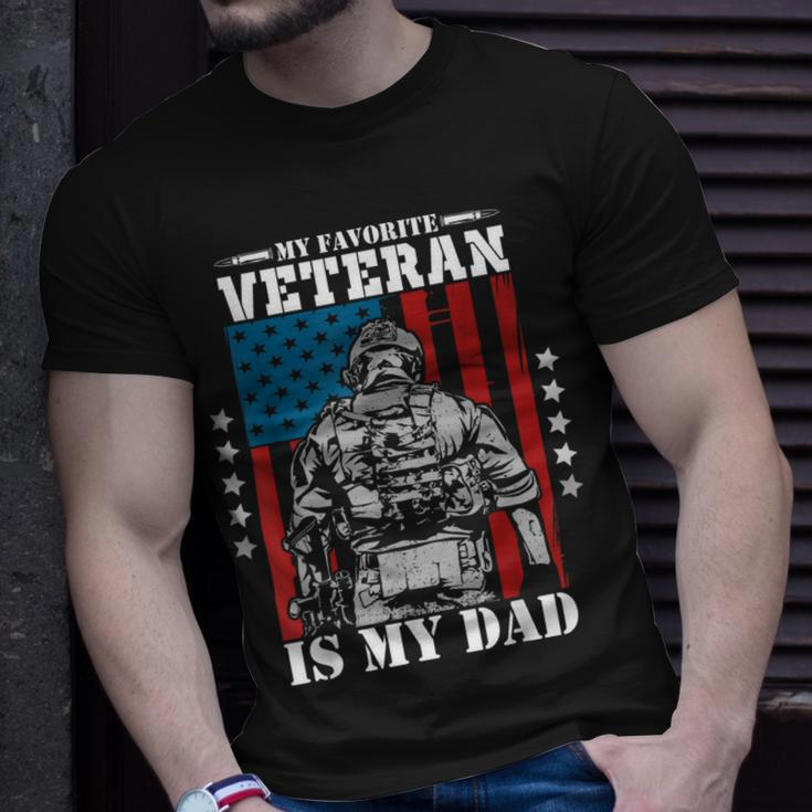 My Favorite Veteran Is My Dad Veterans Day Memorial Day T-Shirt Gifts for Him