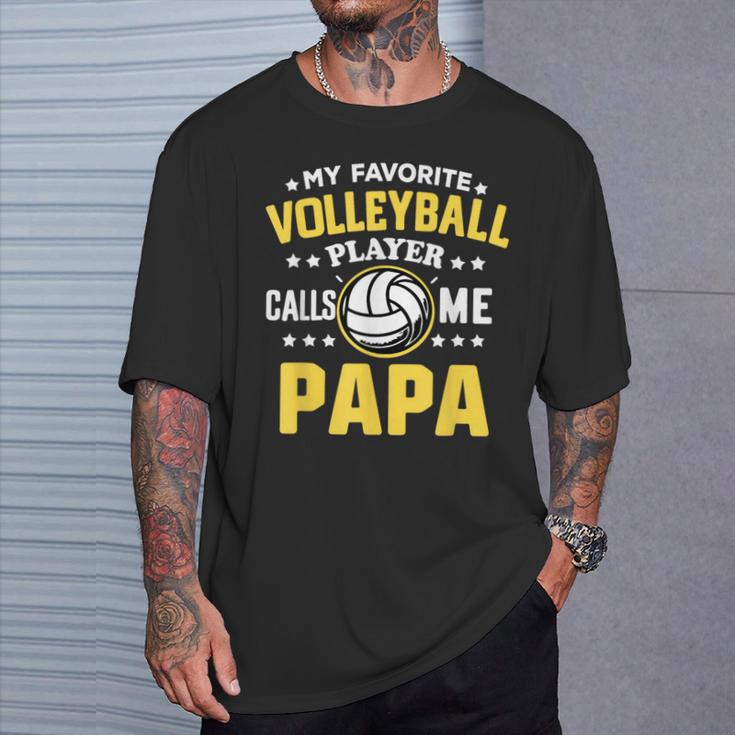 My Favoriteolleyballspieler Calls Me Papa Proud Dad T-Shirt Geschenke für Ihn