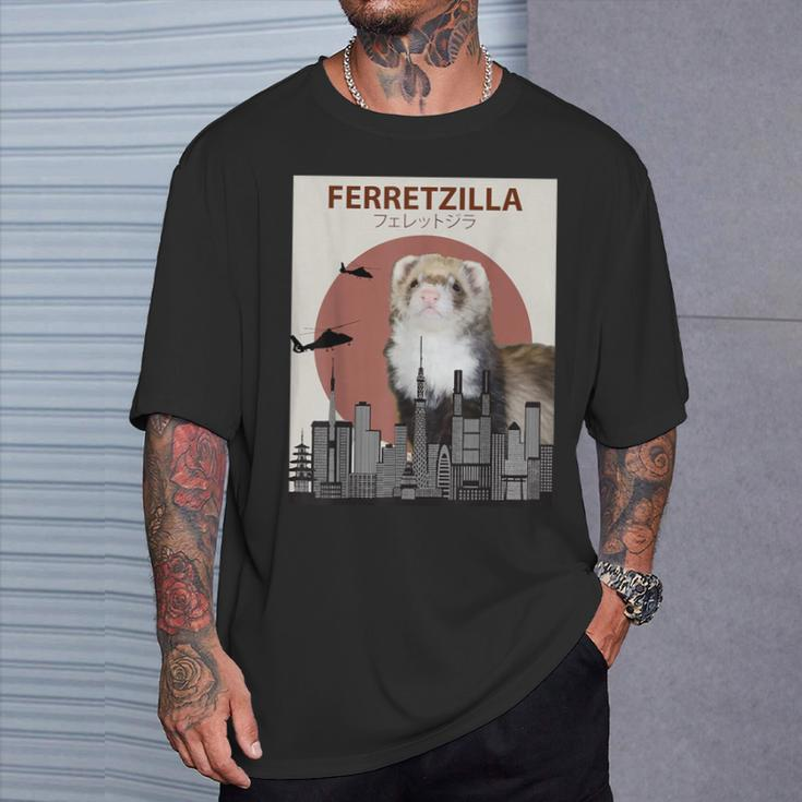 Ferretzilla Ferret For Ferret Lovers T-Shirt Geschenke für Ihn