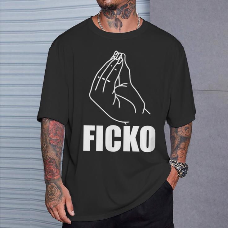 Ficko Italy Hand Sign Fun Geste T-Shirt Geschenke für Ihn