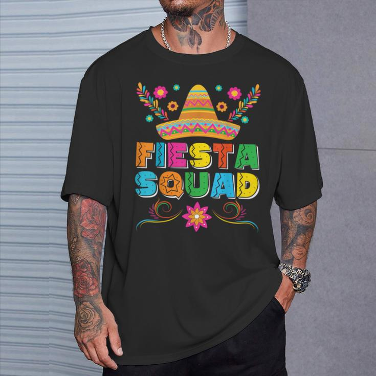 Fiesta Squad Cinco De Mayo Family Matching Mexican Sombrero T-Shirt Gifts for Him