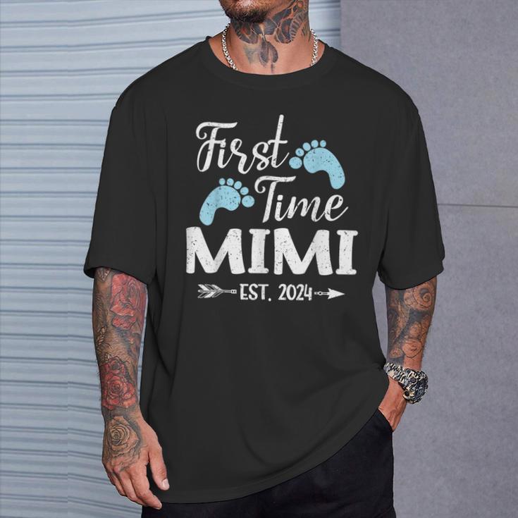 First Time Mimi Est 2024 T-Shirt Gifts for Him