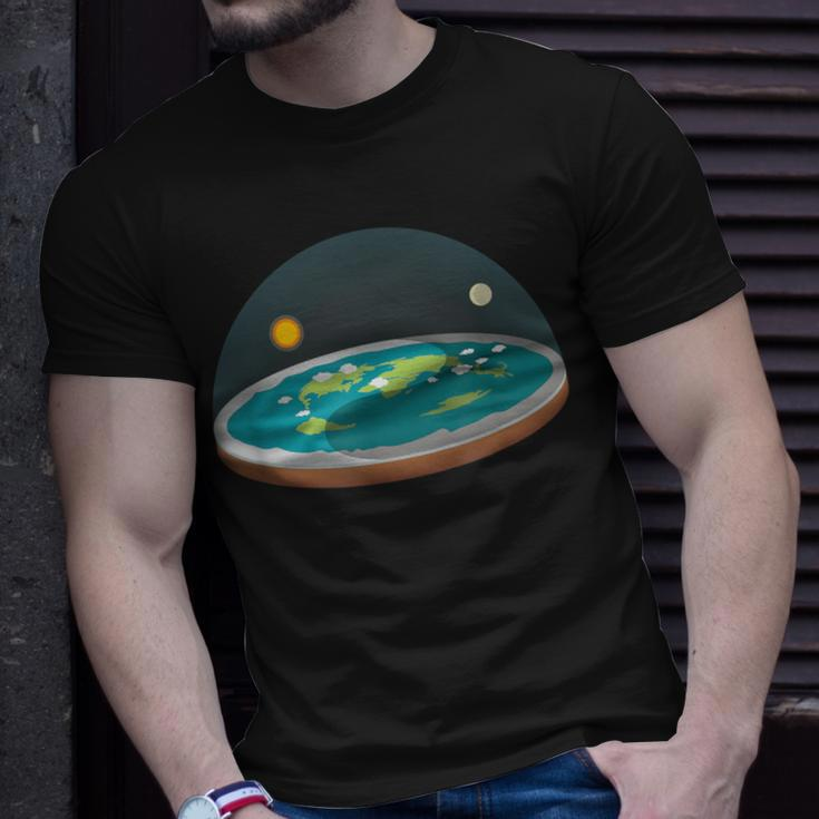 Flat EarthMap Model Globe Conspiracy Believer T-Shirt Gifts for Him