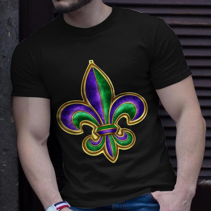 Fleur De Lis New Orleans Carnival Costume Outfit Mardi Gras T-Shirt Gifts for Him