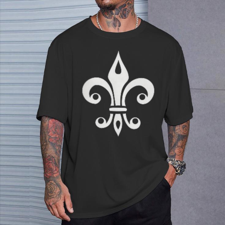 Fleur De Lys Fleur De Lis Heraldry France T-Shirt Geschenke für Ihn