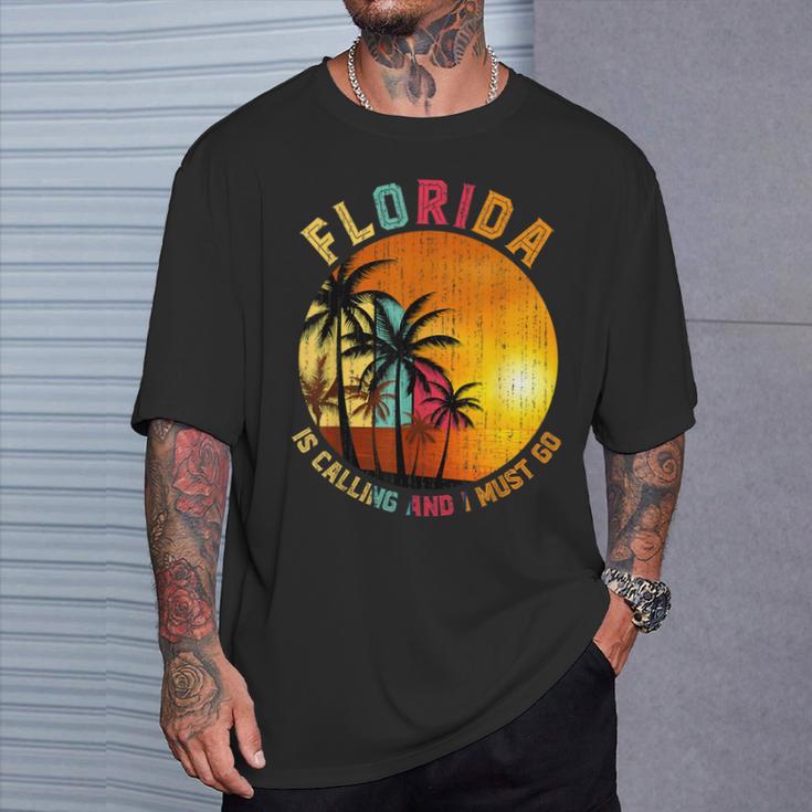 Florida Ruft Mich Und Ich Muss Gehen Summer Holiday Florida T-Shirt Geschenke für Ihn