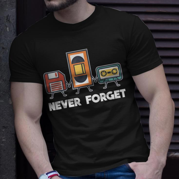 Never Forget Retro 90S Technology Music Throwback T-Shirt Gifts for Him