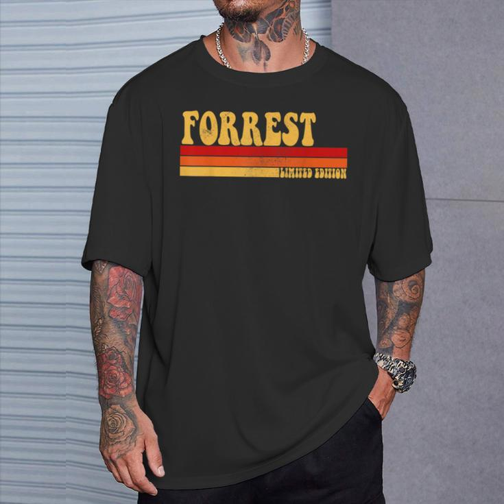 Forrest Name Personalized Idea Retro Vintage Forrest T-Shirt Gifts for Him