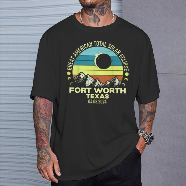 Fort Worth Texas Total Solar Eclipse 2024 T-Shirt Gifts for Him
