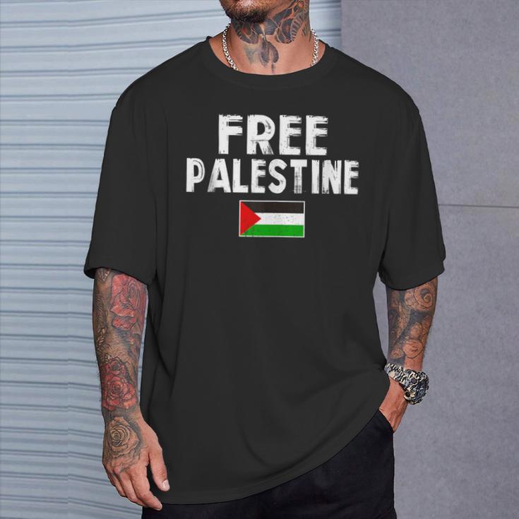 Free Palestine Flag Arabic Gaza T-Shirt Gifts for Him