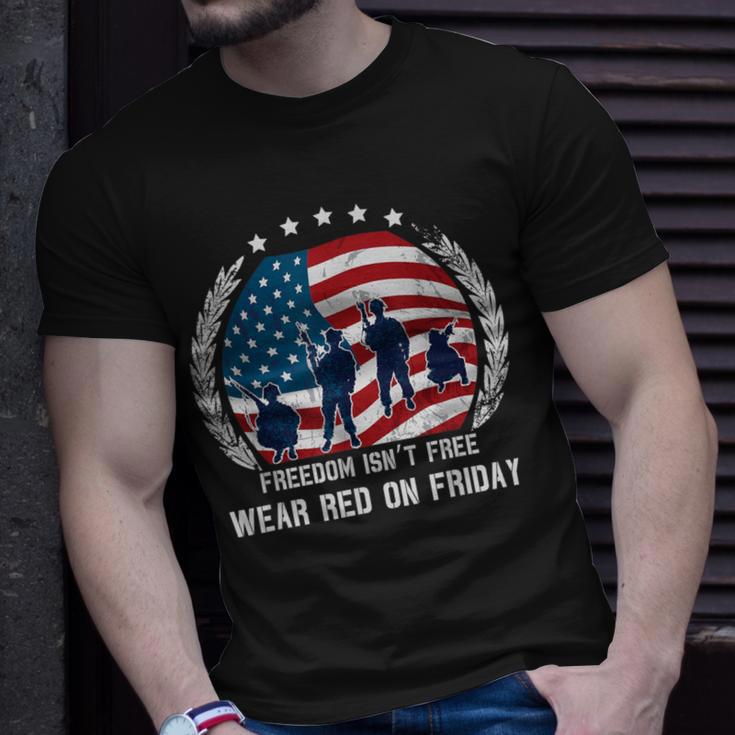 Freedom Isn't Free Wear Red On Friday Military T-Shirt Gifts for Him