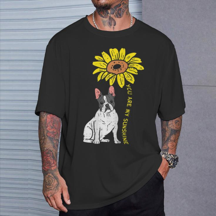 French Bulldog Sunflower Sunshine Frenchie Dog Women T-Shirt Gifts for Him