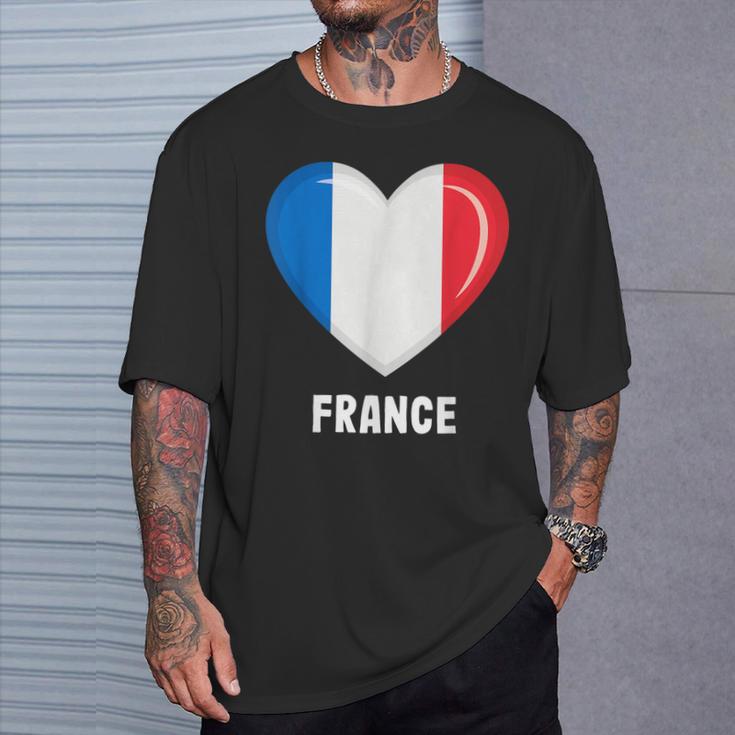 French France Flag T-Shirt Geschenke für Ihn