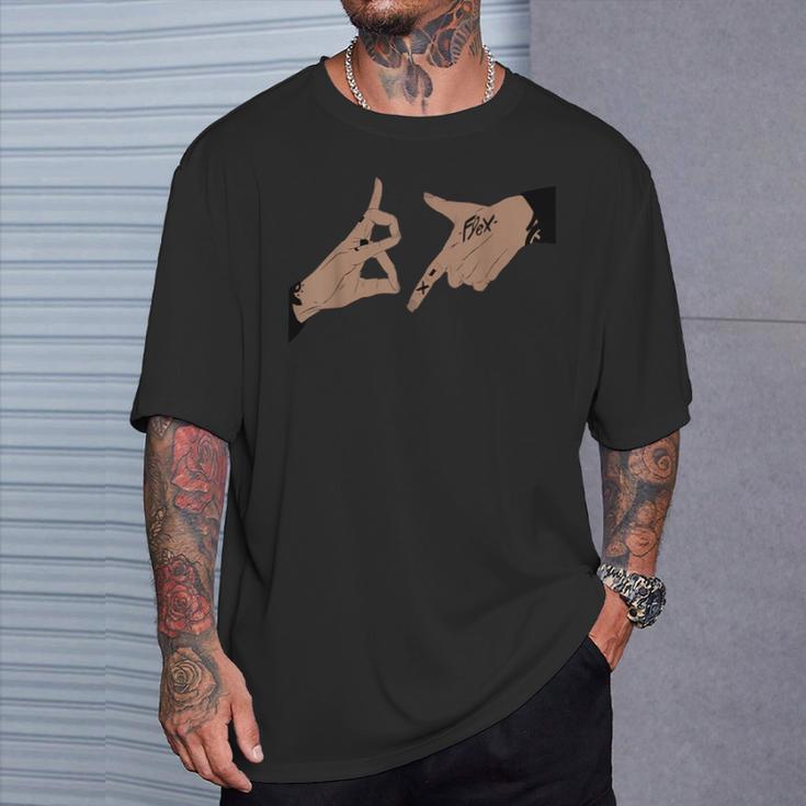 Fuchs Gangzeichen T-Shirt im Hip-Hop-Stil, Schwarz mit Grafikdesign Geschenke für Ihn