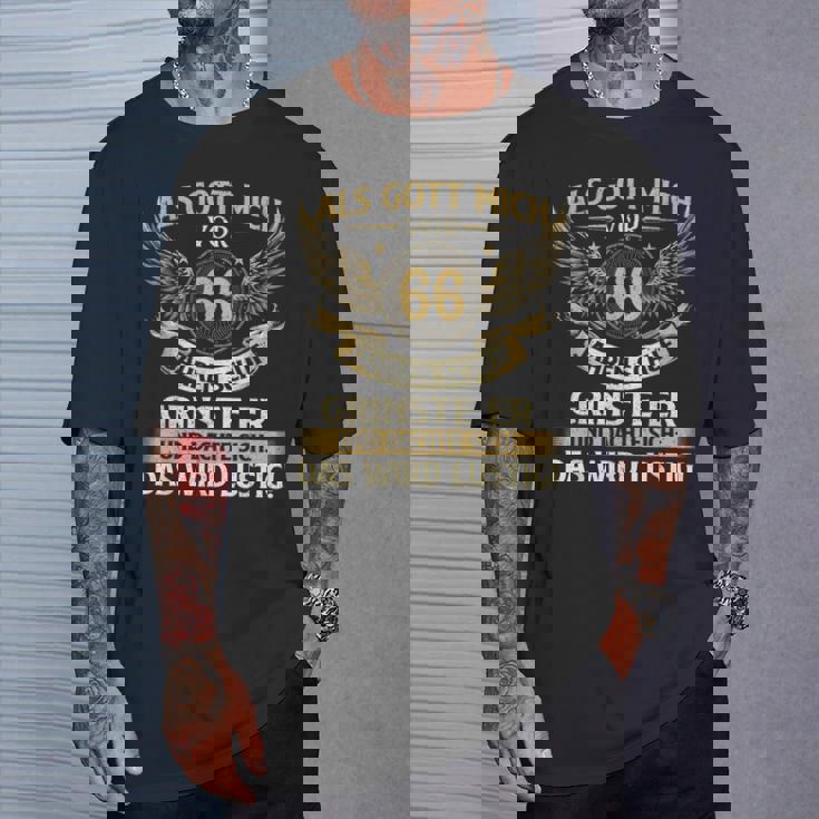 Als Gott Mich Vor 66 Jahren Schuf Birthday T-Shirt Geschenke für Ihn