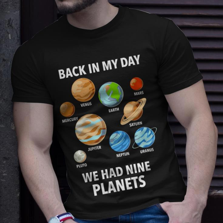 Back In My Day We Had Nine Planets Pluto Never Forget T-Shirt Gifts for Him