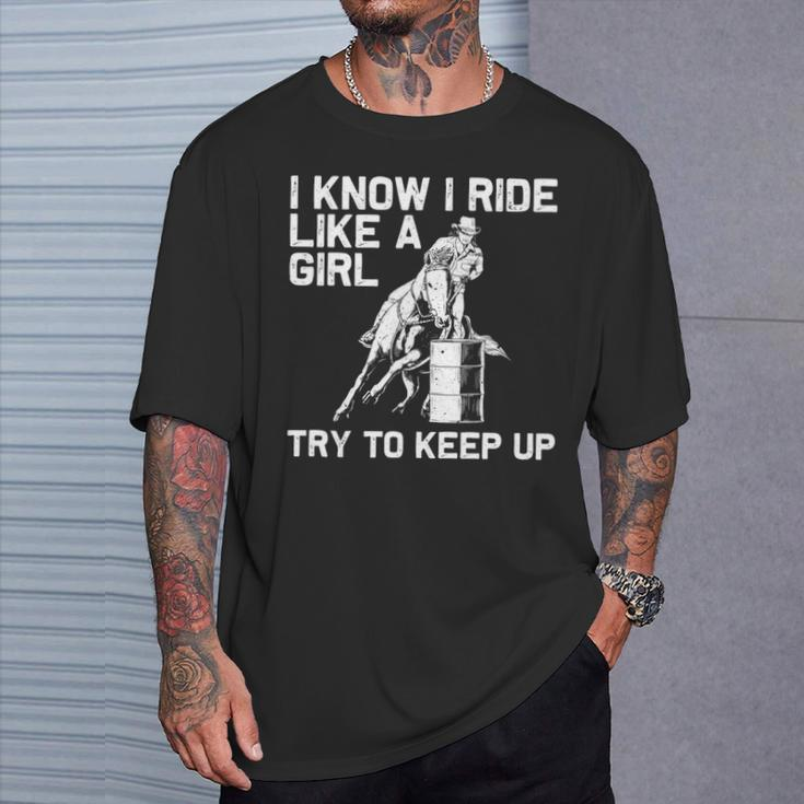 Barrel Racing For Women Rodeo Horse Racer Girl T-Shirt Gifts for Him