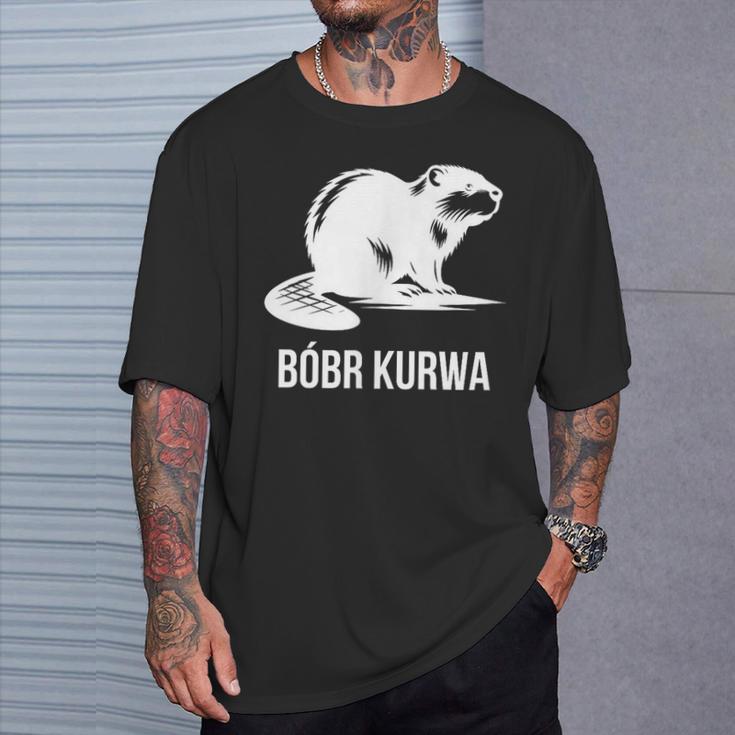 Bober Bóbr Kurwa Polish Internet Meme Beaver T-Shirt Geschenke für Ihn