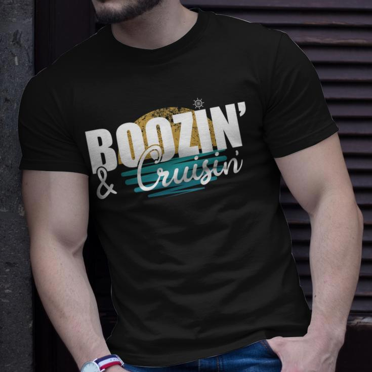 Boozin And Cruisin Vacation Cruise Ship T-Shirt Gifts for Him