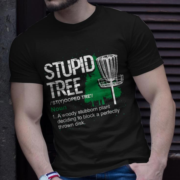 Disc Golfer Outdoor Sports Stupid Tree Disc Golf T-Shirt Gifts for Him