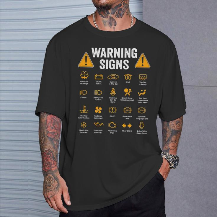 Driving Warning Signs 101 Auto Mechanic Driver T-Shirt Gifts for Him