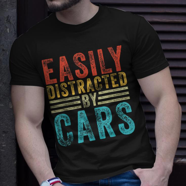 Easily Distracted By Cars Auto Mechanic Racing Car T-Shirt Gifts for Him